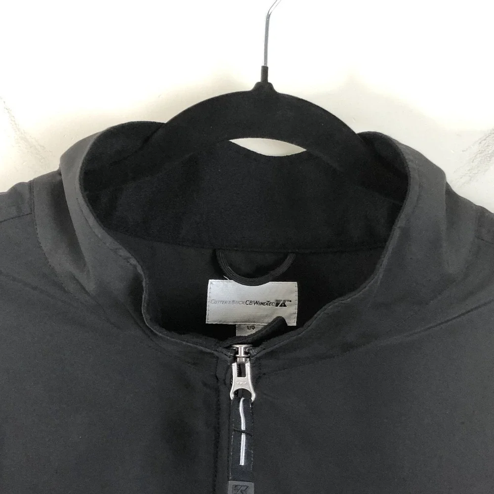 Waverly Woods Cutter & Buck CB WindTec 1/2 Zip Golf Jacket Men's Sz Large Black